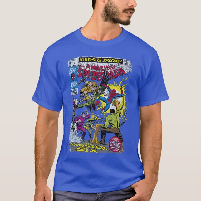 Marvel SpiderMan Sinister Si Bösewichte Comic-Cove T-Shirt (Vorderseite)
