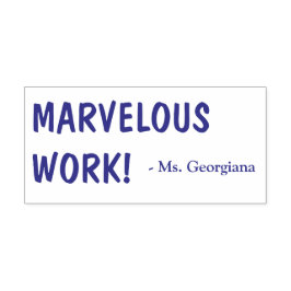 "MARVELOUS ARBEIT!" Bestätigung Rubber-Briefmarke Permastempel
