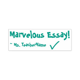 "Marvelous Essay" + Erzieher Name Rubber Briefmark Permastempel