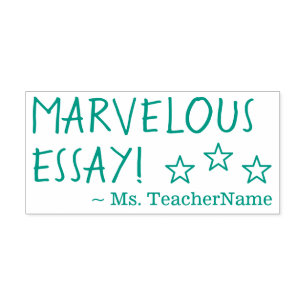 "MARVELOUS ESSAY!" Instructor Rubber Briefmarke Permastempel