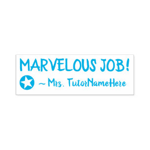 "MARVELOUS JOB!" Briefmarke zu Gummi Permastempel