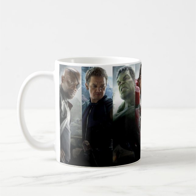 Marvels-Themenbecher oder -Tasse  Kaffeetasse (Links)