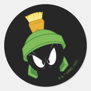 MARVIN DER MARTIAN™-Wutfront Runder Aufkleber