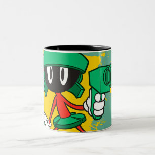 MARVIN DER MARTIANER™ Mit einem Laser Zweifarbige Tasse