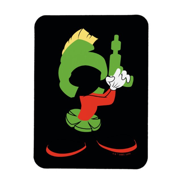 MARVIN DIE MARTIAN™-Silhouette mit Raygun Magnet (Vertikal)