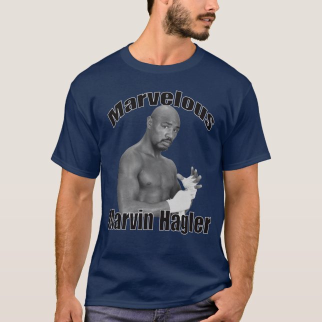 Marvin-Hagler-Boxen herrlich T-Shirt (Vorderseite)