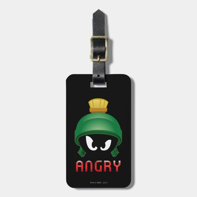 MARVIN THE MARTIAN™ Angry Emoji Gepäckanhänger (Vorderseite vertikal)