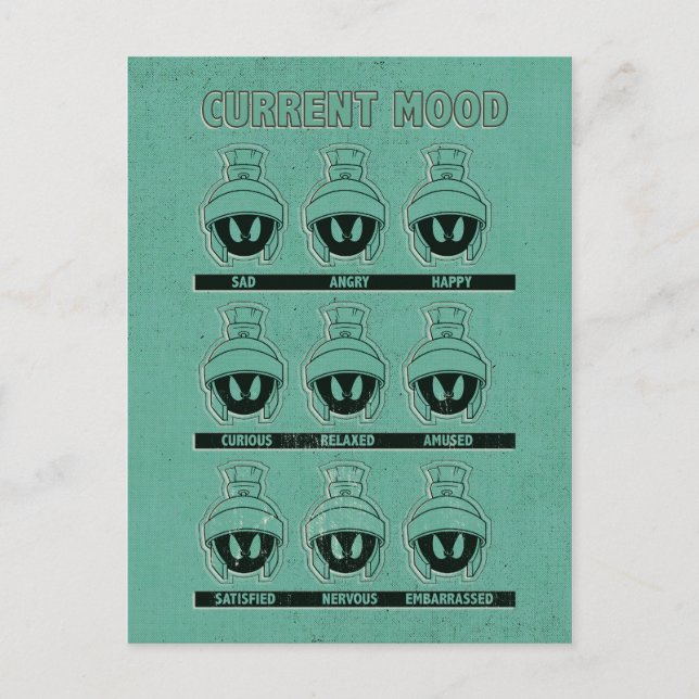 MARVIN THE MARTIAN™ Current Stimmung Chart Postkarte (Vorderseite)