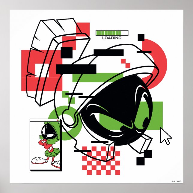 MARVIN THE MARTIAN™ Glitch Poster (Vorne)
