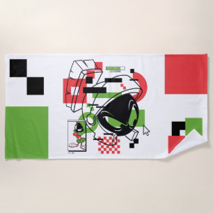 MARVIN THE MARTIAN™ Glitch Strandtuch