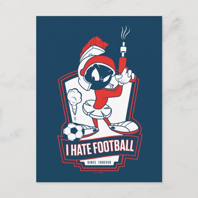 MARVIN THE MARTIAN™ "I Hate Football" Graphic Postkarte (Vorderseite)