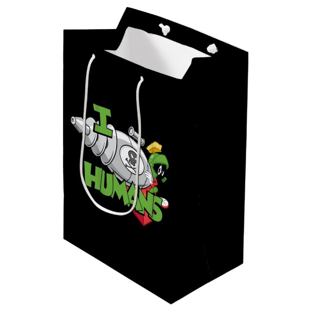 MARVIN THE MARTIAN™ I Laser Humans Mittlere Geschenktüte (Vorderseite Schrägansicht)