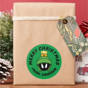 MARVIN THE MARTIAN™ Mad   Frohe Weihnachten Runder Aufkleber