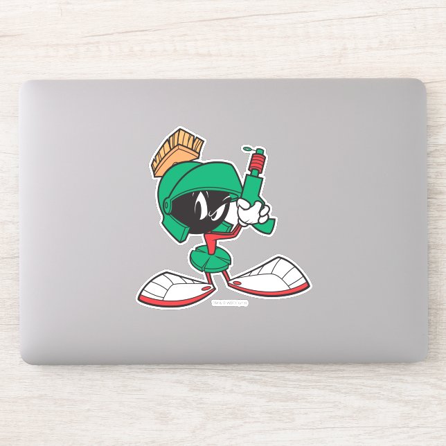 MARVIN THE MARTIAN™ mit Laser nach oben Aufkleber (Computer)