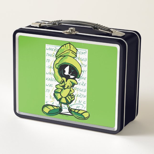 MARVIN THE MARTIAN™ Quote Sketch Metall Brotdose (Vorderseite)