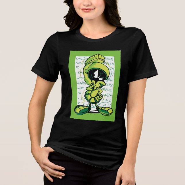 MARVIN THE MARTIAN™ Quote Sketch Tri-Blend Shirt (Vorderseite)