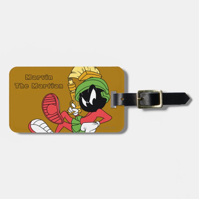 MARVIN THE MARTIAN™ Reclining with Laser Gepäckanhänger (Vorderseite horizontal)