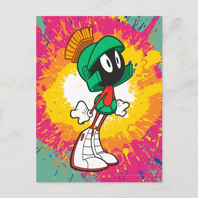 MARVIN THE MARTIAN™ Stehend auf Heelsen Postkarte (Vorderseite)