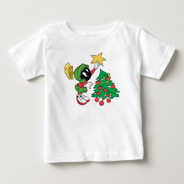 MARVIN THE MARTIAN™ Stern auf Baum Baby T-shirt (Vorderseite)