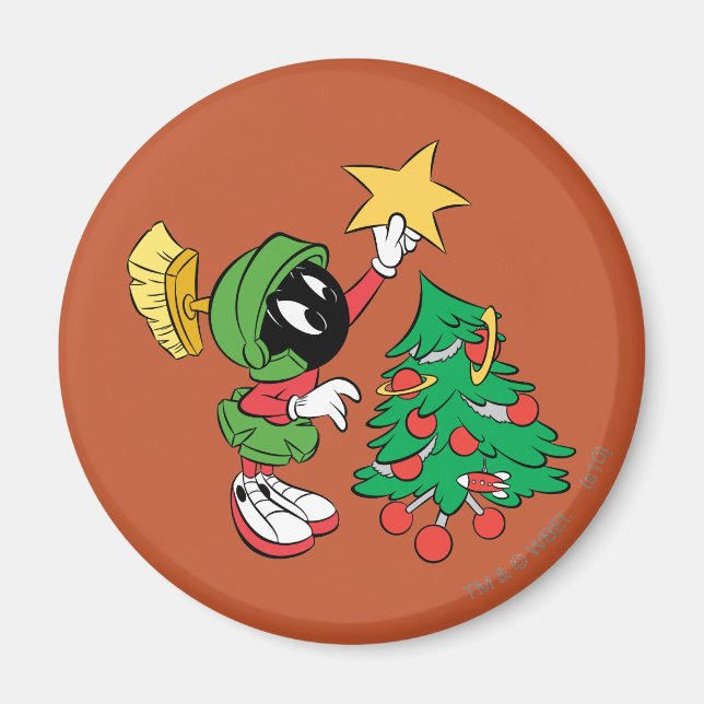 MARVIN THE MARTIAN™ Stern auf Baum Magnet (Vorne)