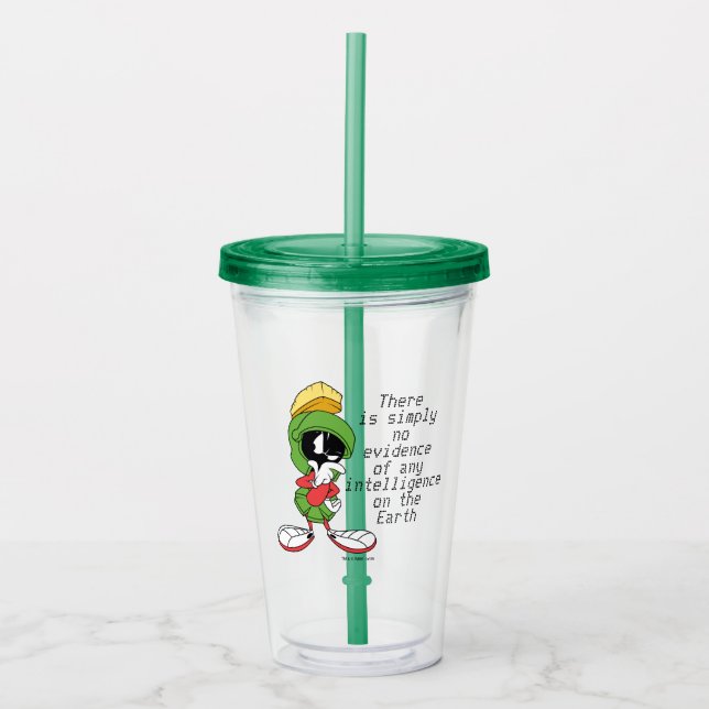 MARVIN THE MARTIAN™ Thinking Acryltrinkbecher (Vorderseite)