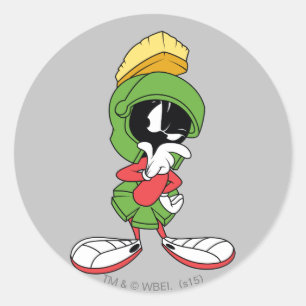 MARVIN THE MARTIAN™ Thinking Runder Aufkleber