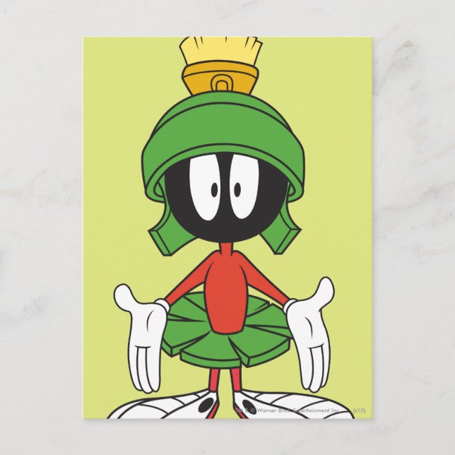 MARVIN THE MARTIAN™ verwirrt Postkarte (Vorderseite)