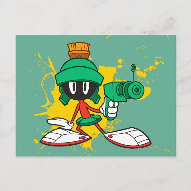MARVIN THE MARTIAN™ with Laser Postkarte (Vorderseite)