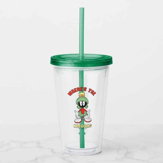 MARVIN THE MARTIAN™ Wo ist der Kaboom? Acryltrinkbecher (Vorderseite)