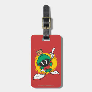 MARVIN THE MARTIAN™ zeigt nach oben Gepäckanhänger