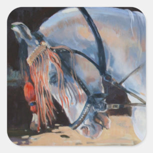 Marwari Horse Rajasthan 2010 Quadratischer Aufkleber