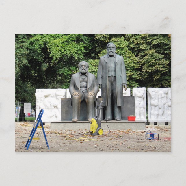 Marx-Engels Denkmal Berlin Postkarte (Vorderseite)