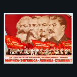 Marx, Engels, Lenin und Stalin, 1953 Propaganda Poster<br><div class="desc">Lang lebe die Große Unbesiegbar... ! Banner von Marx,  Engels,  Lenin und Stalin (Moskau,  1953). Russisches Propagandaposter.</div>