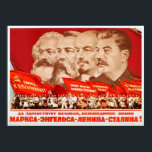 Marx, Engels, Lenin und Stalin, 1953 Propaganda Poster<br><div class="desc">Lang lebe die Große Unbesiegbar... ! Banner von Marx,  Engels,  Lenin und Stalin (Moskau,  1953). Russisches Propagandaposter.</div>