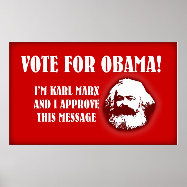 Marx für Obama Poster (Vorne)