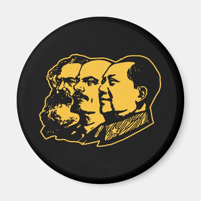 Marx Lenin Mao Portrait Magnet (Vorne)
