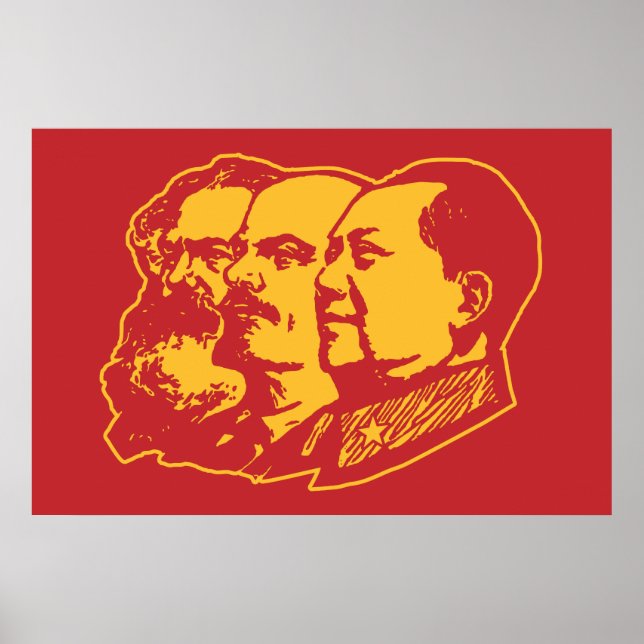 Marx Lenin Mao Portrait Poster (Vorne)