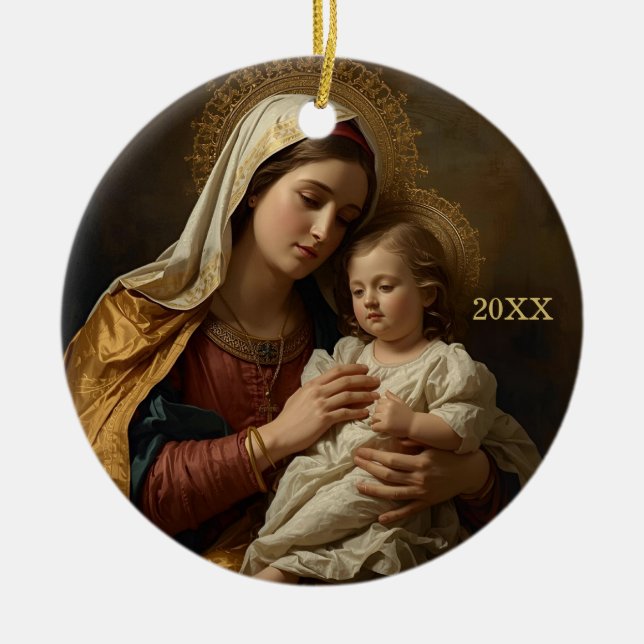 Mary and Baby Jesus Religious Weihnachtsschmuck (Vorne)