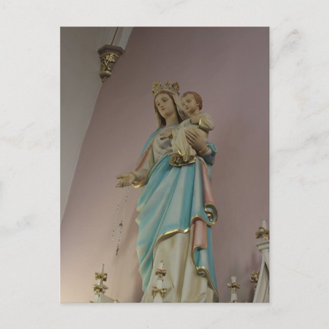 Mary and Baby Katholic Church Postkarte (Vorderseite)