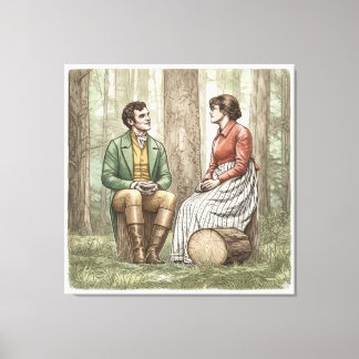 Mary and Tom in "The Other Bennet Sister" Leinwanddruck
