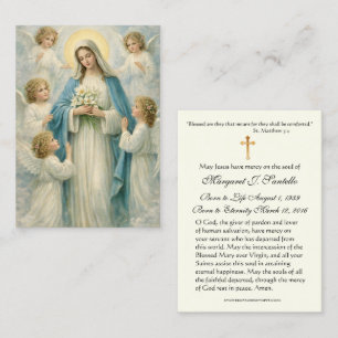 Mary Angels Katholische Trauer-Gedenkkarte - Visitenkarte
