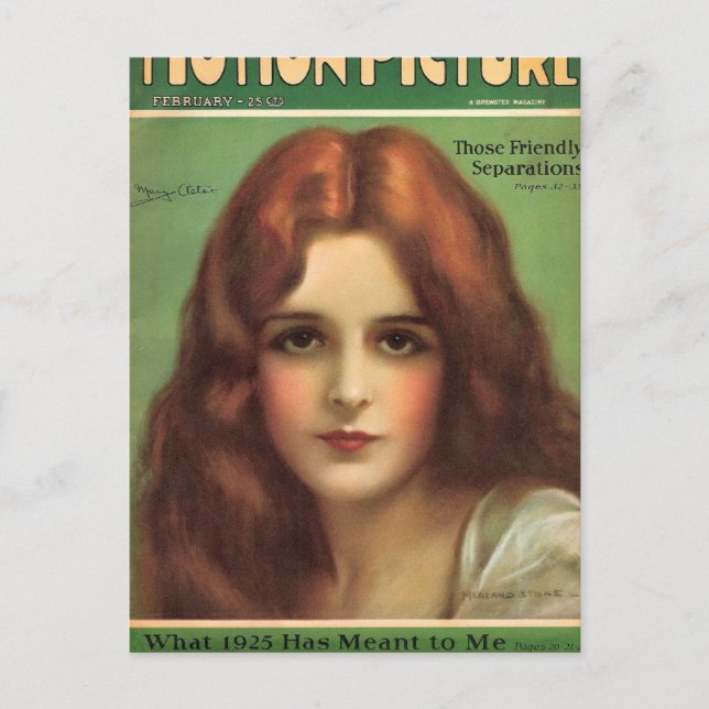 Mary Astor 1926 Filmmagazin Postkarte (Vorderseite)