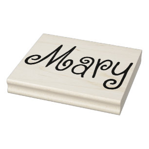 "Mary" - Authentische "60er Retro Typografy Art Br Gummistempel