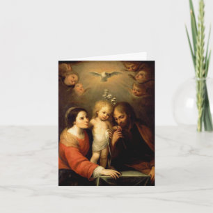 Mary, Baby Jesus & Joseph - w/message Feiertagskarte