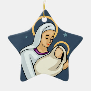 Mary & Baby Jesus Weihnachtsschmuck