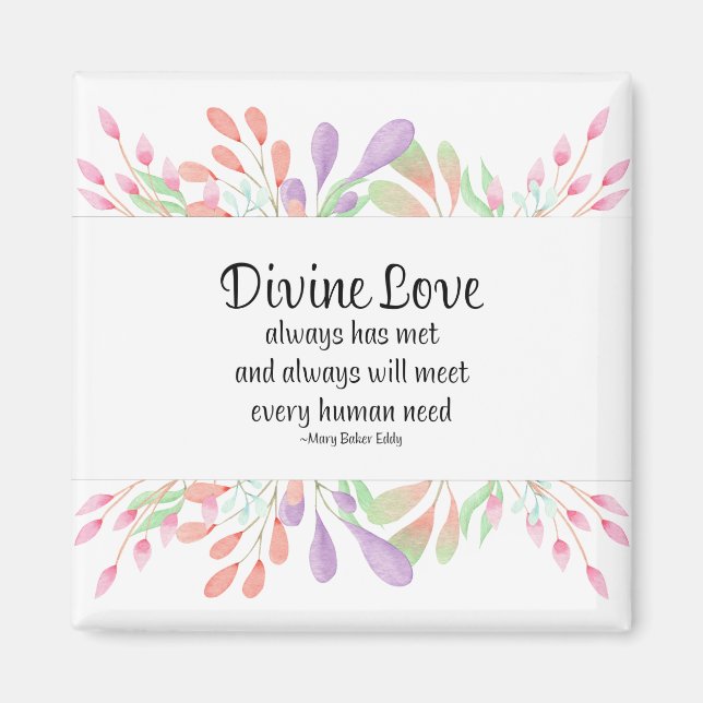 Mary Baker Eddy Divine Liebe Inspirierte Zitat Magnet (Vorne)