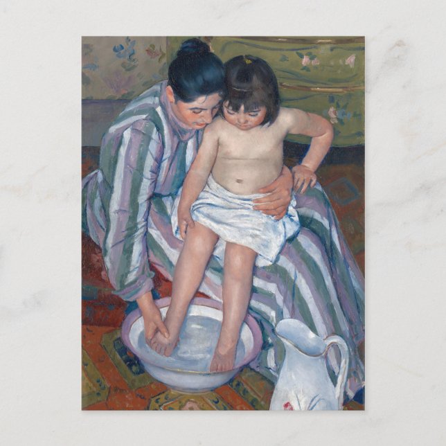 Mary Cassatt American Art The Kinder Bath Painting Postkarte (Vorderseite)