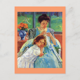 Mary Cassatt art: Junge Mutter, Cassattalbild Postkarte