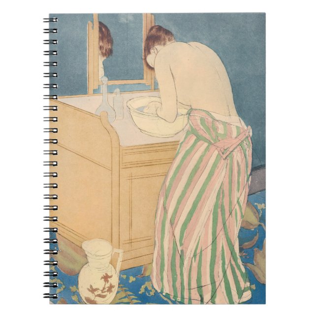 Mary Cassatt - Badegewässer für Frauen Notizblock (Vorderseite)