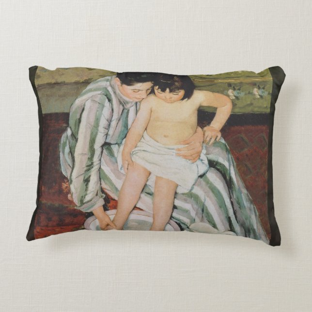 Mary Cassatt Child's Bath Painting Dekokissen (Rückseite)